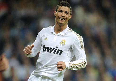 Cristiano Ronaldo big smile in Real Madrid 5-1 Real Sociedad, in 2012
