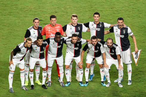 Juventus lineup in their pre-season fixture against Inter Milan, in China