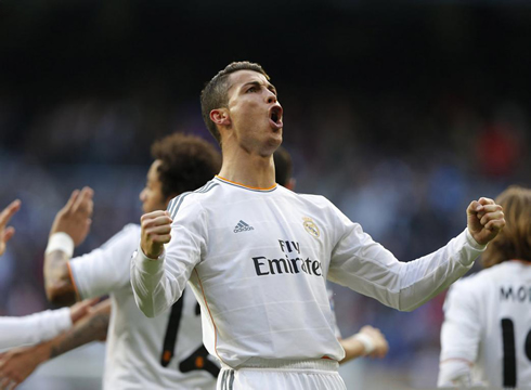 Cristiano Ronaldo leading Real Madrid to the victory in La Liga