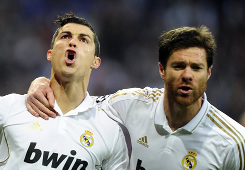 Cristiano Ronaldo and Xabi Alonso in Real Madrid 2012