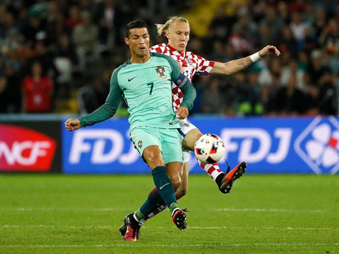 Cristiano Ronaldo in action in Croatia 0-1 Portugal for the EURO 2016