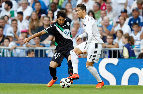 Cristiano Ronaldo right-foot pass in Real Madrid's home fixture against Cordoba, for the opening round of La Liga
