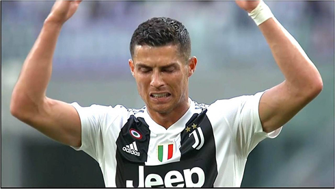 Cristiano Ronaldo crying in Juventus in 2018