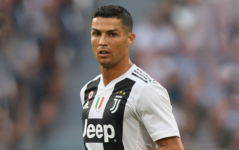Cristiano Ronaldo playing his first game for Juventus at home in 2018
