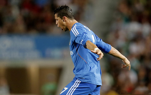 Cristiano Ronaldo enthusiastic reaction and celebration after scoring the winner in Elche 1-2 Real Madrid