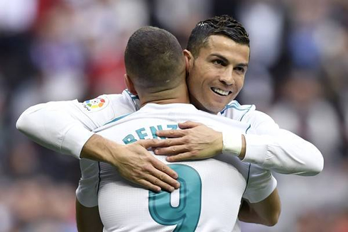 Cristiano Ronaldo and Benzema in Real Madrid in 2017