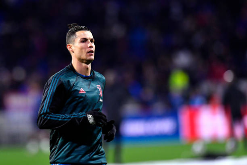 Cristiano Ronaldo in Champions League warmup session for Juventus