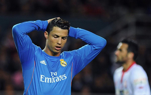 Cristiano Ronaldo reaction after wasting a goalscoring chance