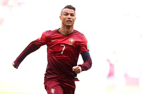 Cristiano Ronaldo wearing the armband in Portugal's campaign at the FIFA World Cup 2014