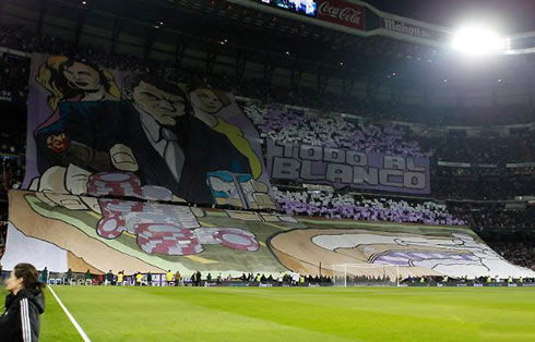 The Santiago Bernabéu over-crowded, before a classic Real Madrid vs Atletico Madrid