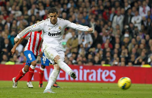 Cristiano Ronaldo shot in a penalty-kick