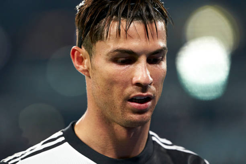 Cristiano Ronaldo new hairstyle in the Champions League game against Atletico Madrid in November 2019