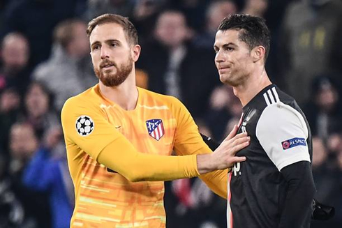 Jan Oblak and Cristiano Ronaldo