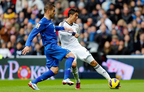 Cristiano Ronaldo first goal for Real Madrid in the game against Getafe, for La Liga 2013