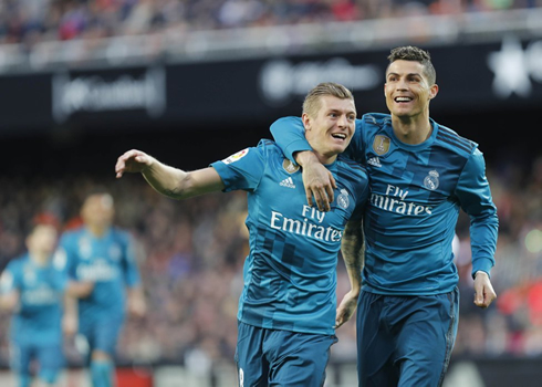 Cristiano Ronaldo and Toni Kroos in Real Madrid in 2018