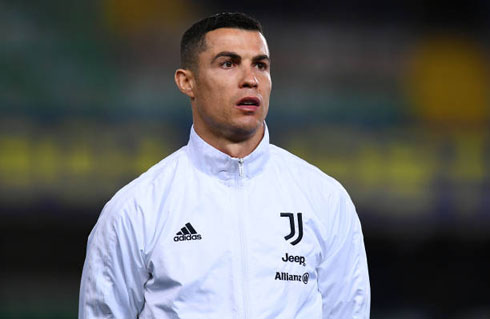 Cristiano Ronaldo before the game between Juventus and Hellas Verona