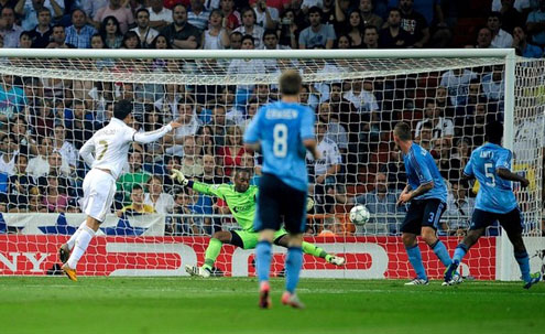 Cristiano Ronaldo goal against Ajax in the UEFA Champions League 2011-12