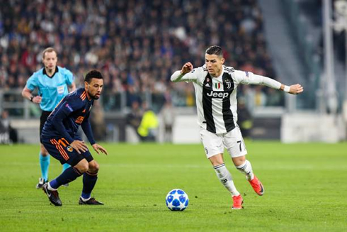 Cristiano Ronaldo in action in Juventus 1-0 Valenia for the Champions League