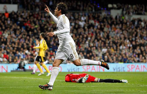 Ricardo Kaká celebrating a goal for Real Madrid in 2012