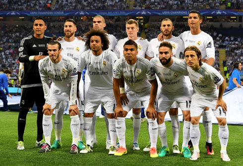 Real Madrid starting eleven ahead of the 2016 Champions League final against Atletico