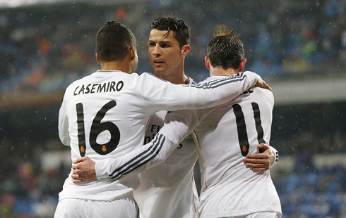 Cristiano Ronaldo, Casemiro and Bale, in Real Madrid 2014