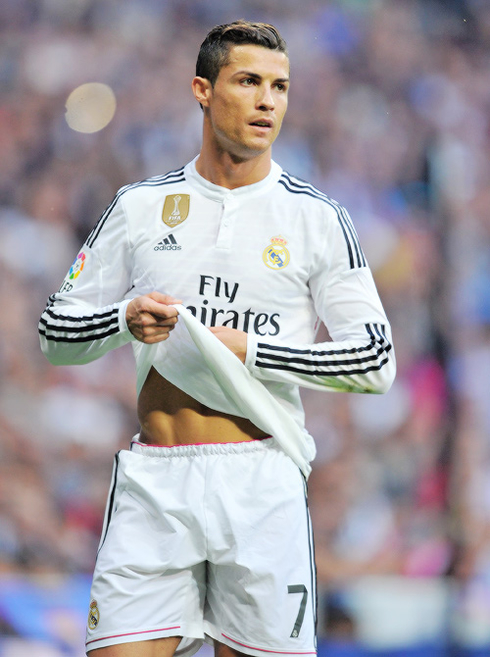 Cristiano Ronaldo during a moment of Real Madrid 3-0 Almeria, for La Liga in 2015