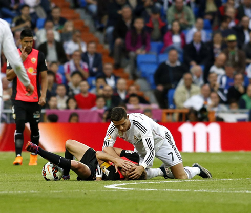 Cristiano Ronaldo making sure his opponent is fine