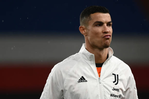Cristiano Ronaldo game face before facing Sampdoria in the Serie A