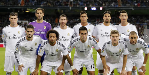 Real Madrid line-up vs Sevilla, in La Liga 2013-2014