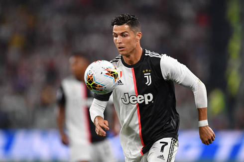 Cristiano Ronaldo in action in a Juventus home game in 2019
