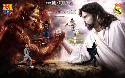 Real Madrid vs Barcelona - Good vs Evil wallpaper in HD (1920x1200)