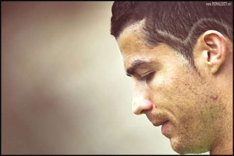 Cristiano Ronaldo - New look, haircut and hairstyle detail in HD for 2012-2013. Wallpaper in HD (1280x854)