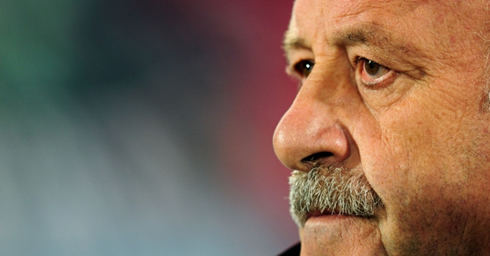 Vicente del Bosque in a press conference at the EURO 2012