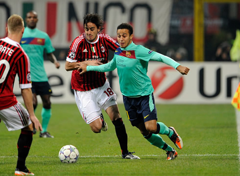 Thiago Alcântara and Aquilani in Milan vs Barcelona