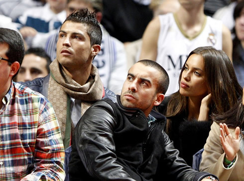 Cristiano Ronaldo and Irina Shayk, following a Spanish basketball game between Real Madrid and Barcelona