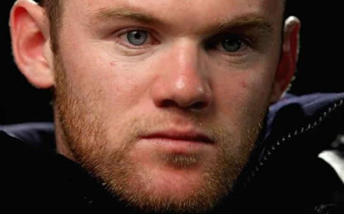 Wayne Rooney unshaved face, showing all his bear