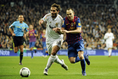 Altintop vs Andres Iniesta, in a Clasico between Barcelona and Real Madrid in 2011/12