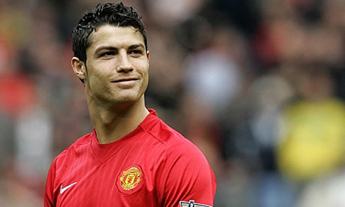 Cristiano Ronaldo gentleman posture, as a Manchester United player