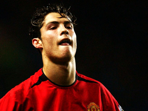 Cristiano Ronaldo horrible haircut and hairstyle, at Manchester United