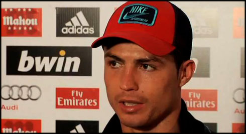 Cristiano Ronaldo post-match flash interview, in Real Madrid 2012