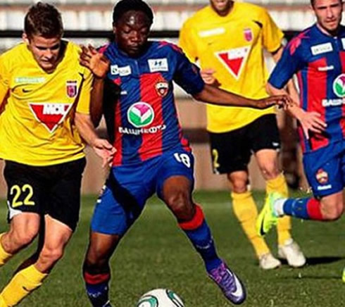 Ahmed Musa playing for CSKA Moscow, in 2011-2012