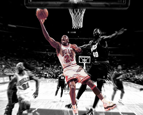 Michael Jordan layup in basketball/NBA, hd photo and wallpaper for the Chicago Bulls