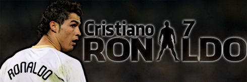 Cristiano Ronaldo number 7 Real Madrid banner 2012