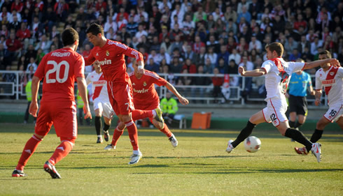 Cristiano Ronaldo magical goal from a back heel shot, against Rayo Vallecano, while playing for Real Madrid in 2011-2012