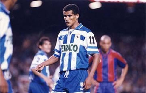 Rivaldo, playing for Deportivo de la Coruña, in 1996-1997