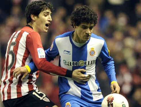 Philippe Coutinho playing for Espanyol in 2012