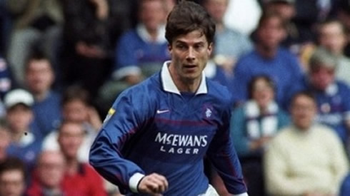Brian Laudrup playing for Glasgow Rangers between 1994 and 1998