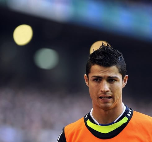 Cristiano Ronaldo at a Real Madrid warm-up, before a game in La Liga 2012
