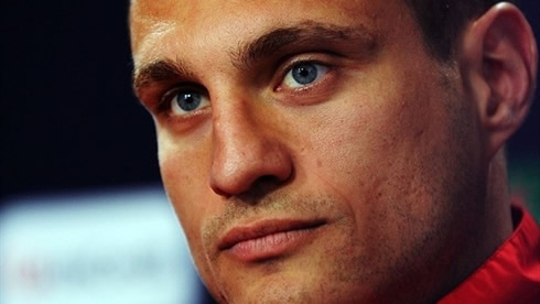 Soccer player, Nemanja Vidic, beautiful and mysterious blue eyes