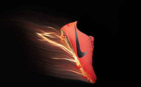 The new Nike red Mercurial Vapor 8 boots and cleats, in 2012